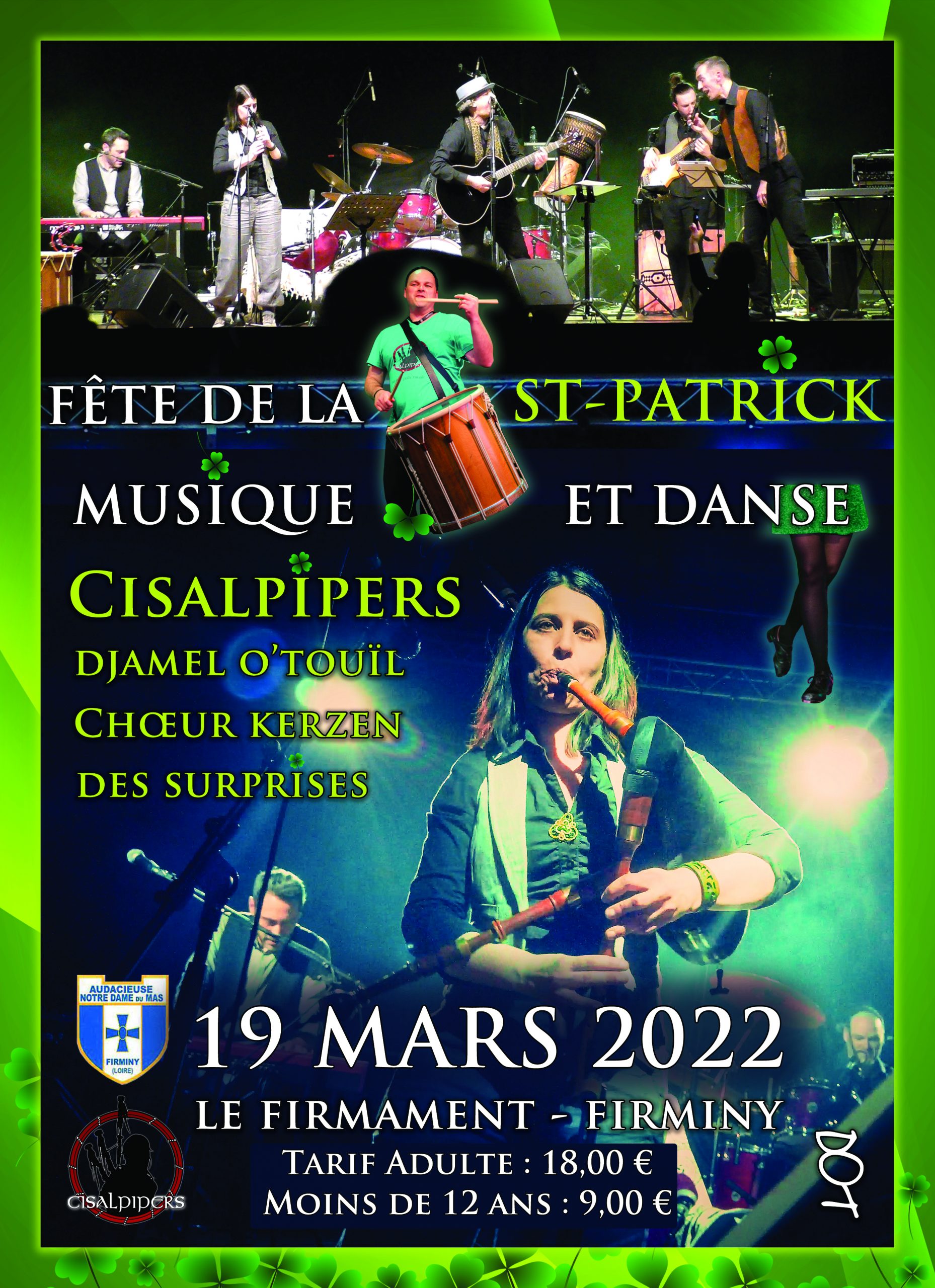 Soirée Musique et Danse pour fêter la Saint-Patrick 19 Mars 2022